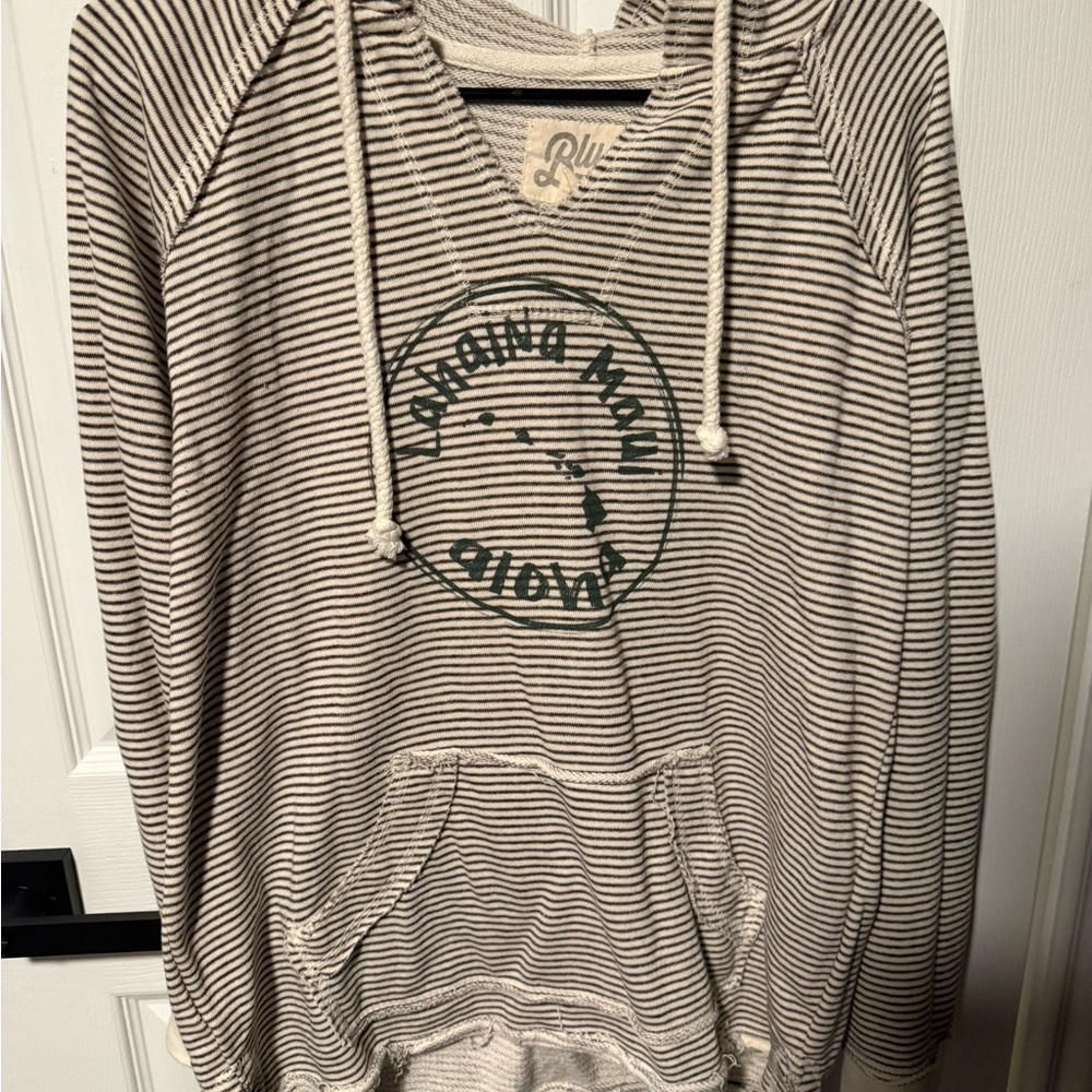 Striped Hoodie with Drawstring